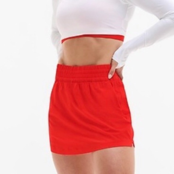 ATHLETA Weekender High Rise Run Skort Skirt Red Size Small - Picture 2 of 16